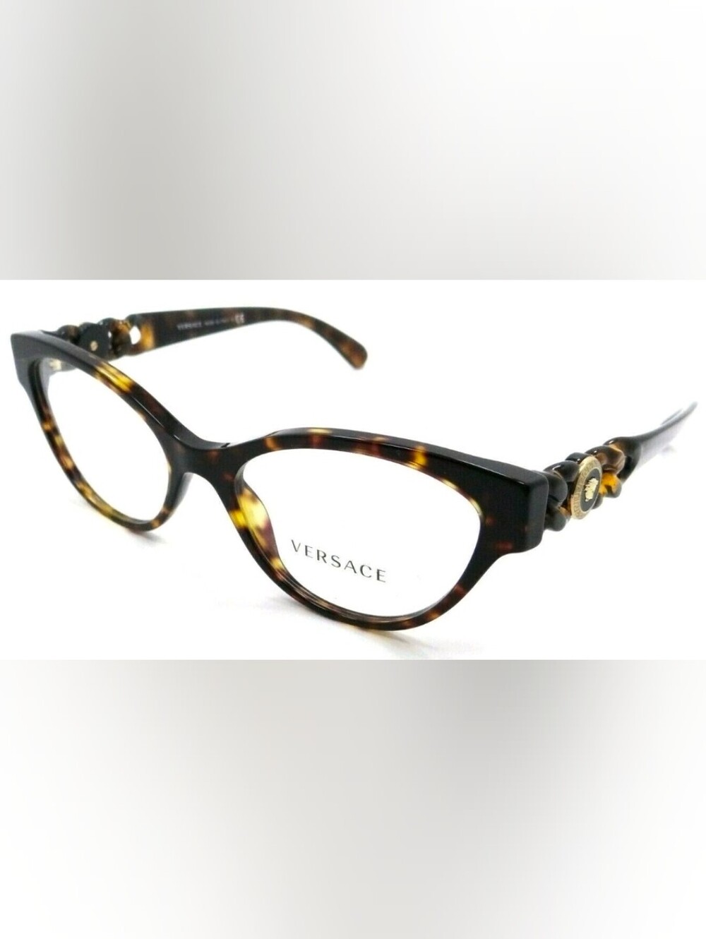 Versace Women's Havana Tortoise Cat-Eye Glasses